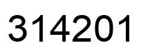 Number 314201 black image