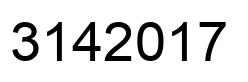 Number 3142017 black image