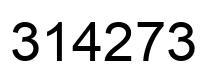 Number 314273 black image