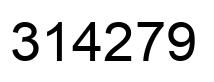Number 314279 black image