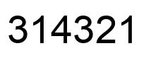 Número 314321 imagen negro