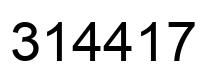 Number 314417 black image