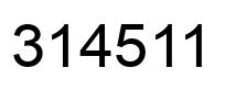 Number 314511 black image
