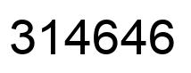 Number 314646 black image