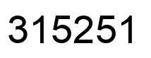 Número 315251 imagen negro