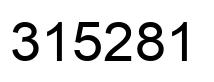 Number 315281 black image