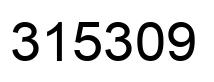 Number 315309 black image