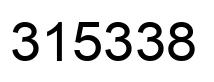Number 315338 black image