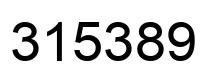Number 315389 black image