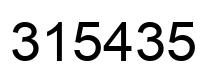 Number 315435 black image