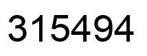 Number 315494 black image