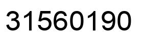 Number 31560190 black image