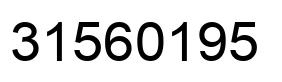 Number 31560195 black image