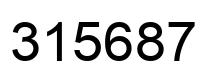 Number 315687 black image
