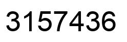 Number 3157436 black image