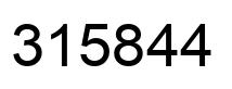 Number 315844 black image