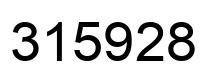 Number 315928 black image