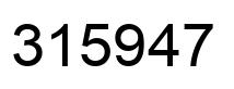 Number 315947 black image