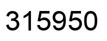 Number 315950 black image