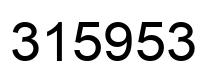 Número 315953 imagen negro