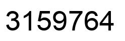 Número 3159764 imagen negro