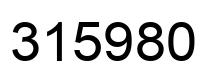 Número 315980 imagen negro
