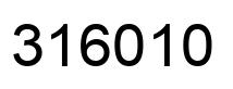 Number 316010 black image