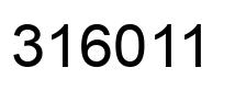 Number 316011 black image