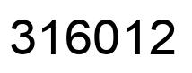 Number 316012 black image