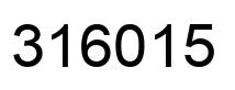 Number 316015 black image