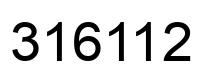Number 316112 black image