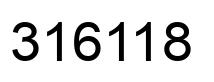 Number 316118 black image