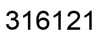 Number 316121 black image