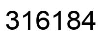Number 316184 black image