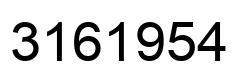 Number 3161954 black image