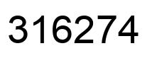 Number 316274 black image