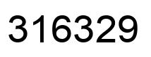 Número 316329 imagen negro