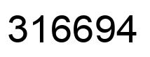 Number 316694 black image
