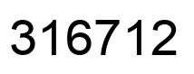 Number 316712 black image