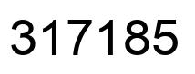 Number 317185 black image