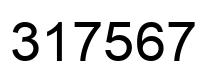 Number 317567 black image