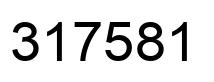 Number 317581 black image