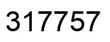 Number 317757 black image