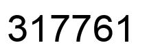 Number 317761 black image