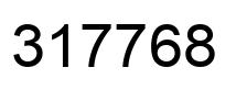 Number 317768 black image