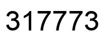 Number 317773 black image