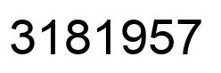 Number 3181957 black image