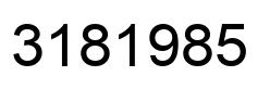 Number 3181985 black image