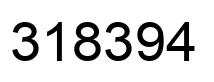 Number 318394 black image