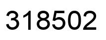 Number 318502 black image